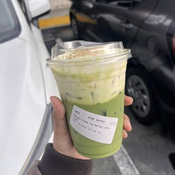 Auria Coffee - Banana cream top matcha latte - Desserts Near Me - Buena Park, California