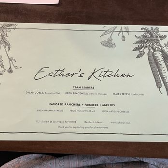 Esther's Kitchen - Menu on 9/14/26 - Italian Near Me - Las Vegas, Nevada Esther's Kitchen - Menu on 9/14/26 - Italian Near Me - Las Vegas, Nevada