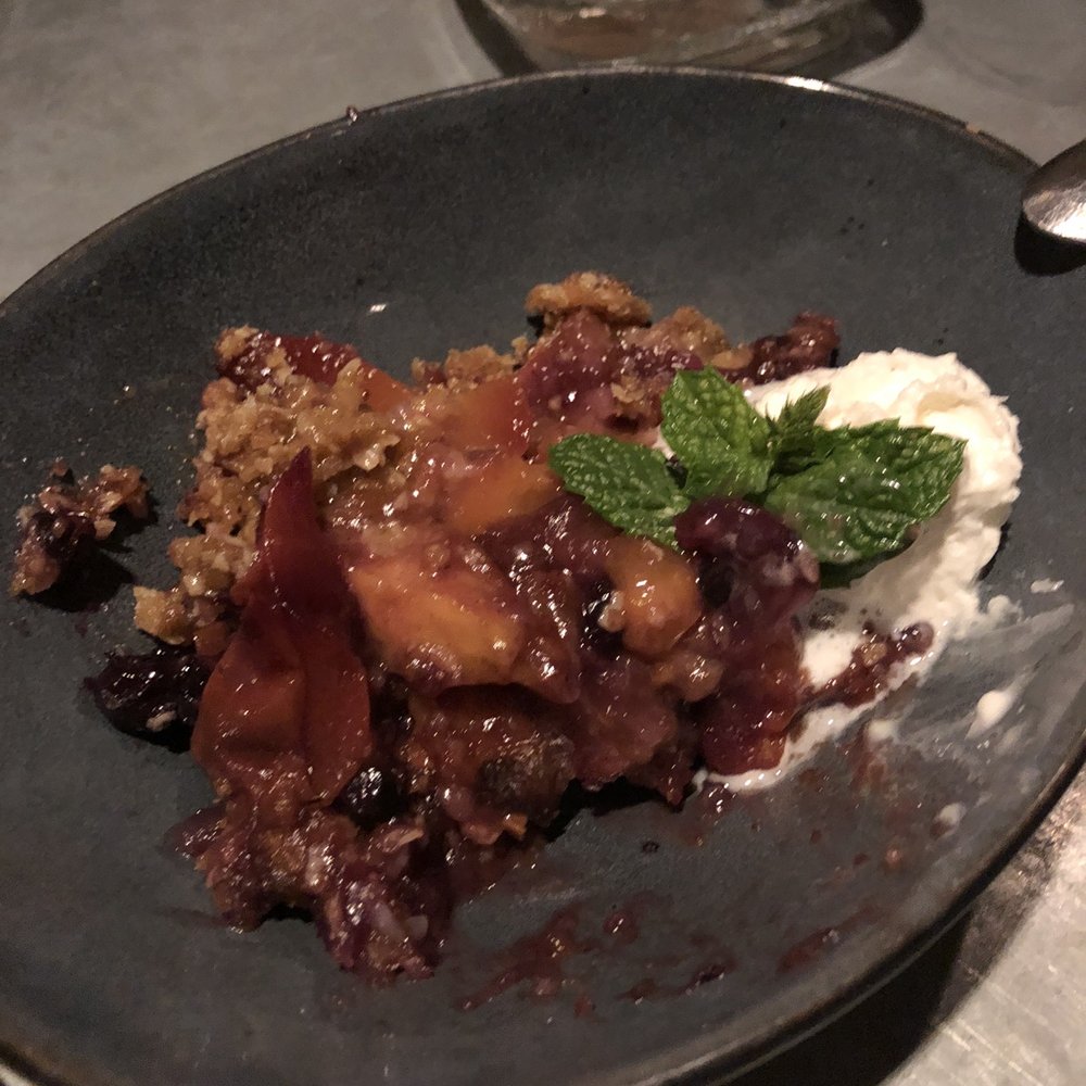 The Red Dory - Cherry and peach cobbler - New American Near Me - Tiverton, Rhode Island The Red Dory - Cherry and peach cobbler - New American Near Me - Tiverton, Rhode Island