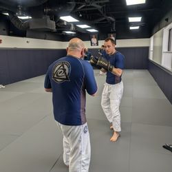 Adults striking and clinching