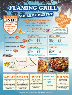 Menu photo 3 Flaming Grill & Supreme Buffet Columbia, SC Menu photo 3 Flaming Grill & Supreme Buffet Columbia, SC
