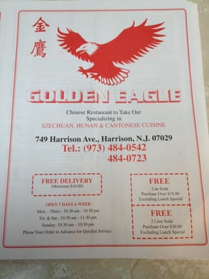 Menu photo 4 Golden Eagle Chinese Restaurant Harrison, NJ