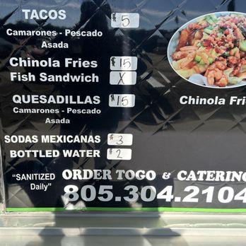 Mariscos Pericos - Menu - Food Trucks Near Me - Moorpark, California