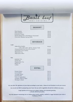 Menu photo 7 Basil Leaf Thai Cuisine Mechanicsburg, PA Menu photo 7 Basil Leaf Thai Cuisine Mechanicsburg, PA