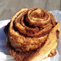 Louann's Cafe - Homemade cinnamon roll! Not too sweet, ask for it warmed.
