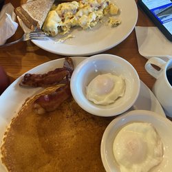 Shore Diner - Shore Mess (stuffed omelet) and Pancake platter