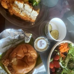 a plate of food on a table