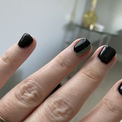 Classy Nails & Spa - Thick uneven application (see pinky finger for easy example), uneven "half and half" on the ring finger