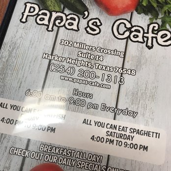Papa's Cafe - American Near Me - Harker Heights, Texas Papa's Cafe - American Near Me - Harker Heights, Texas