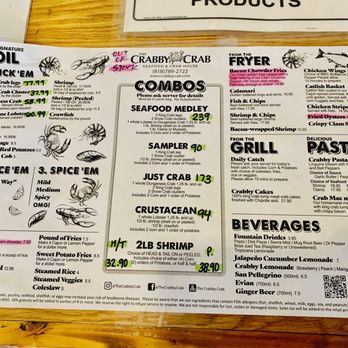 The Crabby Crab - Menu - Seafood Near Me - Sherman Oaks, California The Crabby Crab - Menu - Seafood Near Me - Sherman Oaks, California