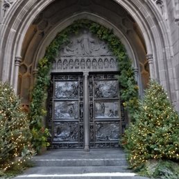 Exterior outside entrance of Trinity Church - North Door - New York, New York Exterior outside entrance of Trinity Church - North Door - New York, New York