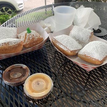 Beignet All Day - Beignets with chocolate & caramel dipping sauce - Donuts Near Me - Webster Groves, Missouri