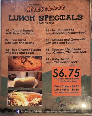 Menu photo 2 Los Burritos Mexicanos Villa Park, IL Menu photo 2 Los Burritos Mexicanos Villa Park, IL