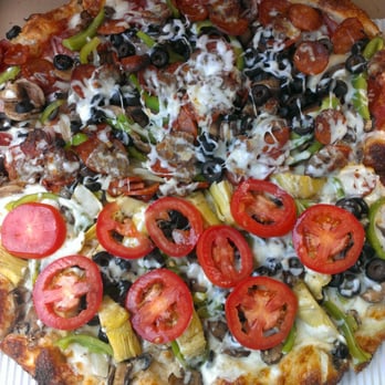 Pizza Plus - Giant sized half veg. & half everything. $26 - Pizza Near Me - Riverbank, California Pizza Plus - Giant sized half veg. & half everything. $26 - Pizza Near Me - Riverbank, California