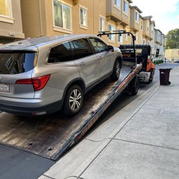 Loading my baby on the flat bed.
