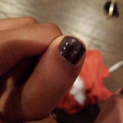 Look at those abrasion scratches! They rushed me out the salon without a proper dry!