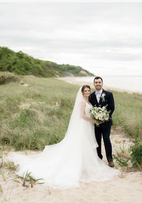 simple casual dress for ladies with sleeves Simple Casual A-Line Petal Long Sleeve Wedding Dress Flowy Unique V-Ne –  DorrisDress