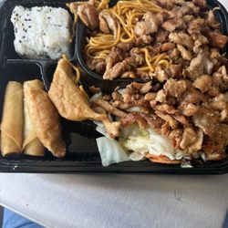 Quickway Japanese Hibachi - Chicken bento with noodles