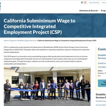 North Orange Continuing Education - This is the intro. information for the CSP program along with a photo of adults wearing business attire and cutting a ribbon. - Colleges & Universities Near Me - Anaheim, California North Orange Continuing Education - This is the intro. information for the CSP program along with a photo of adults wearing business attire and cutting a ribbon. - Colleges & Universities Near Me - Anaheim, California