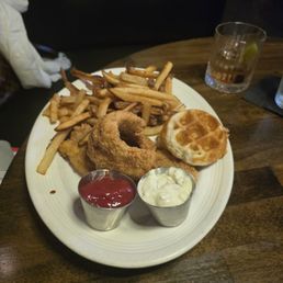 Fish was tasty and fries were crisp Fish was tasty and fries were crisp