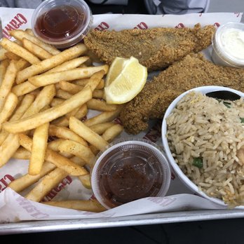 Crawfish Cafe - 2 Fried Catfish - Seafood Near Me - Houston, Texas
