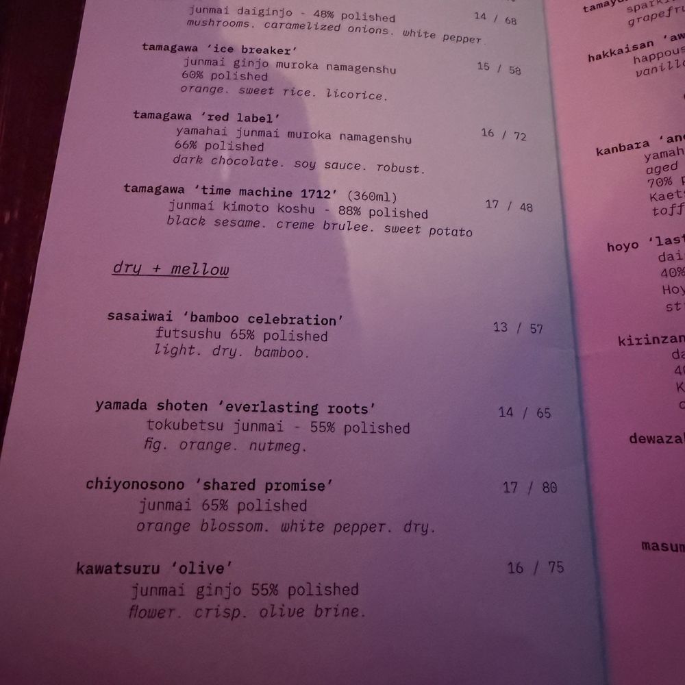 In Between Days - Sake list 06/2026 - Cocktail Bars Near Me - St. Petersburg, Florida In Between Days - Sake list 06/2026 - Cocktail Bars Near Me - St. Petersburg, Florida