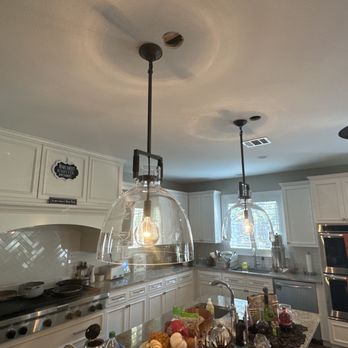 Austin’s Texas Electrical Services - New pendants that needed to be set back further on the kitchen island. - Electricians Near Me - Cedar Park, Texas