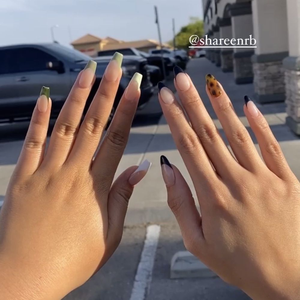 Pedi Lounge N Nails - cousin's nails on the left, mine on the right - Waxing Near Me - Las Vegas, Nevada Pedi Lounge N Nails - cousin's nails on the left, mine on the right - Waxing Near Me - Las Vegas, Nevada