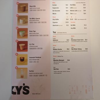 Milky's Cloud Room - Menu - Coffee & Tea Near Me - Toronto, Ontario
