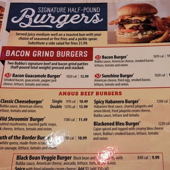 Bubba's 33 - Menu - Sports Bars Near Me - Tampa, Florida