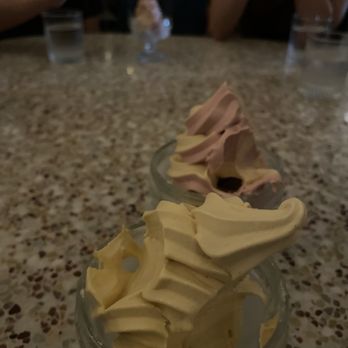 Saffy's - Soft serve (raspberry and peach). Didn't get a picture before we attacked it. - Middle Eastern Near Me - Los Angeles, California Saffy's - Soft serve (raspberry and peach). Didn't get a picture before we attacked it. - Middle Eastern Near Me - Los Angeles, California