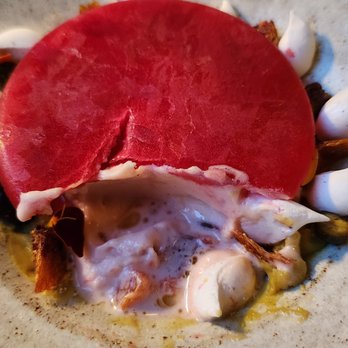 formel B - Blood orange with pistachio and sour cream sorbet dessert - Modern European Near Me - Frederiksberg, 84 formel B - Blood orange with pistachio and sour cream sorbet dessert - Modern European Near Me - Frederiksberg, 84