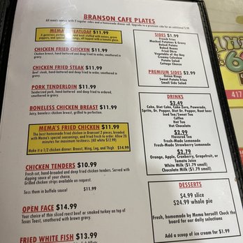 Branson Cafe - Menu - American Near Me - Branson, Missouri