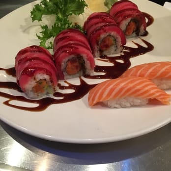 Ru San's - Red Devil with Salmon Nigiri ! - Sushi Bars Near Me - Charlotte, North Carolina