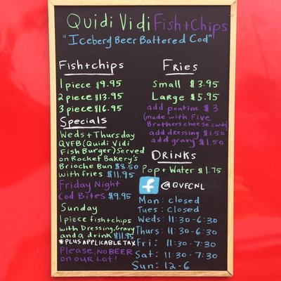 Menu photo 5 QVFC - Quidi Vidi Fish & Chips St. John's, NL Menu photo 5 QVFC - Quidi Vidi Fish & Chips St. John's, NL
