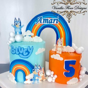 Vanilla Flour Designs - Bluey Cake Theme - Custom Cakes Near Me