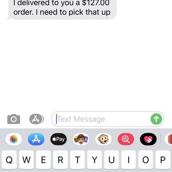 Sushi Bay 17 - The text from the delivery driver - Sushi Bars Near Me - Denver, Colorado