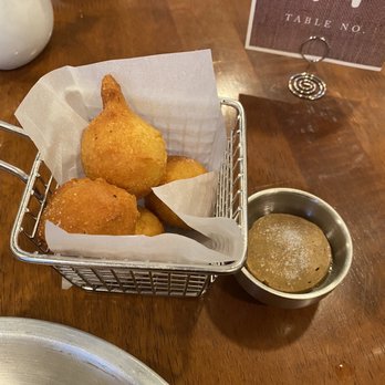 Buford's Biscuits - Hush puppies with a semi sweet molasses butter! - New American Near Me - Leesburg, Virginia Buford's Biscuits - Hush puppies with a semi sweet molasses butter! - New American Near Me - Leesburg, Virginia