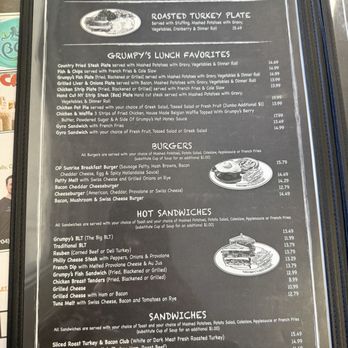 Grumpy's Restaurant - Menu - Breakfast & Brunch Near Me - Orange Park, Florida