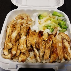 Teriyaki secret - Chicken breast teriyaki plate as take-out.