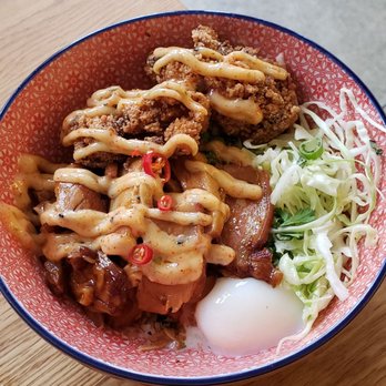 Torafuku - Pork belly and fried chicken on rice - Asian Fusion Near Me - Vancouver, British Columbia Torafuku - Pork belly and fried chicken on rice - Asian Fusion Near Me - Vancouver, British Columbia