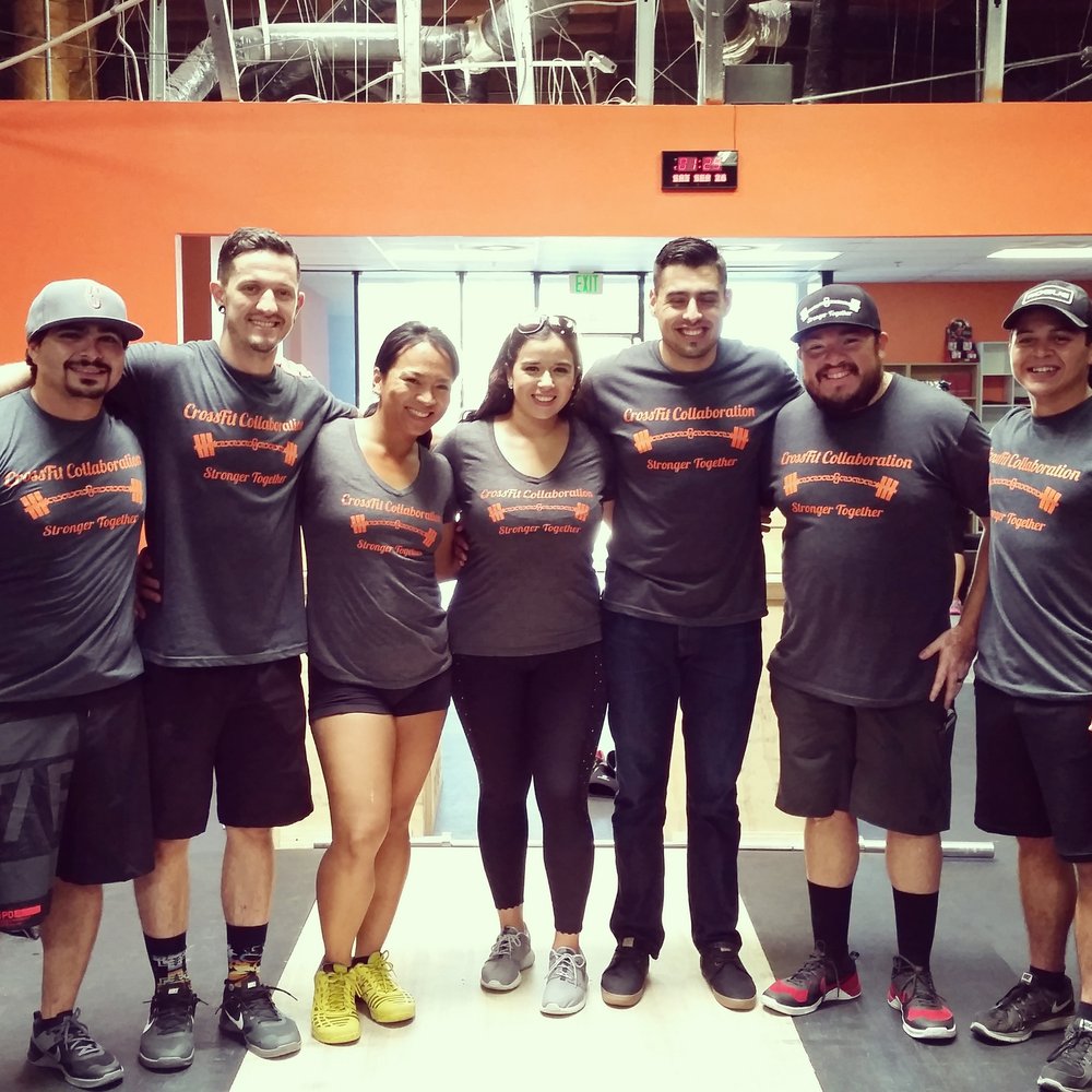 CollaboFit - Some of the members, with Coach Craig and Coach Carlos, at the celebration of the gym's grand opening. - Interval Training Gyms Near Me - Chula Vista, California CollaboFit - Some of the members, with Coach Craig and Coach Carlos, at the celebration of the gym's grand opening. - Interval Training Gyms Near Me - Chula Vista, California