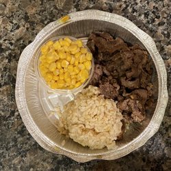 Makai Island Grill - Small Plate (1 meat, 1 side): Pulehu Steak, corn