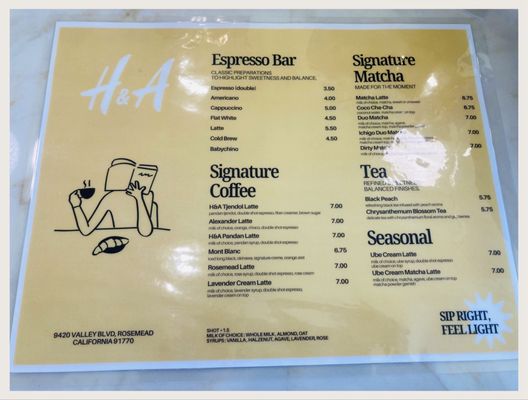 Menu photo 6 H&A Coffee And Tea Rosemead, CA