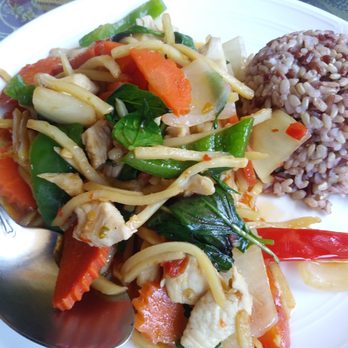 Krua Thai Restaurant - Pad Ka Paow with chicken (lunch special $11 w/brown rice) - Thai Near Me - Monterey, California Krua Thai Restaurant - Pad Ka Paow with chicken (lunch special $11 w/brown rice) - Thai Near Me - Monterey, California