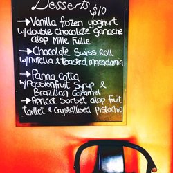 The Junction Eatery - The dessert menu. Tempting!