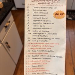 Golden Sun - Lunch menu