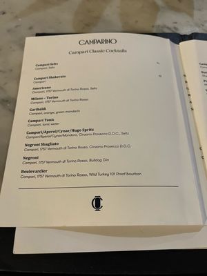 Menu photo 2 Camparino in Galleria Milan, MI