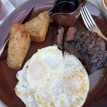 The Blvd - steak and eggs with hash brown - New American Near Me - Beverly Hills, California