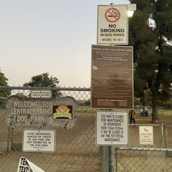 Signage for Dog Park Rules inside the big park.